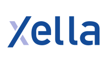 L'image montre le logo de l'entreprise Xella avec le mot "Xella" en lettres minuscules bleues. La partie gauche du "X" est bleu clair, le reste du texte est bleu foncé sur un fond transparent.